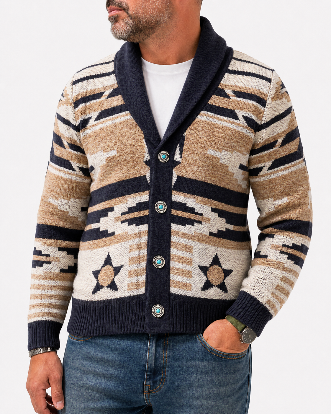 CARDIGAN AZTECO BOB