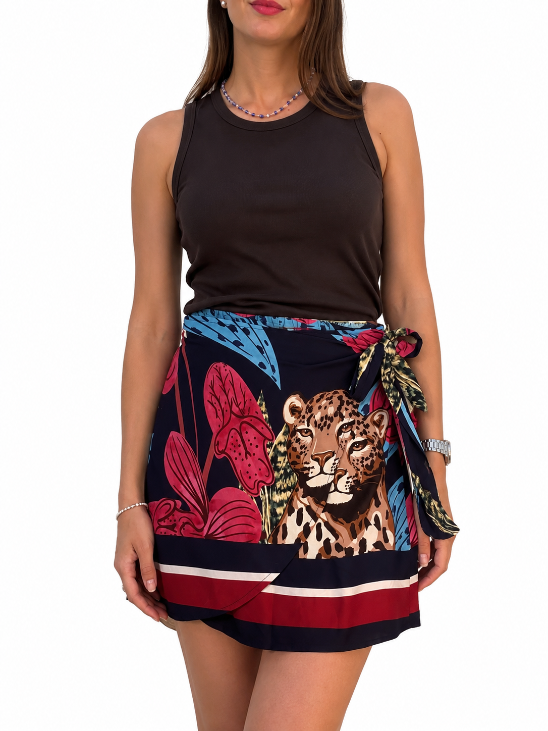 GONNA PORTAFOGLIO LEOPARDO BLU