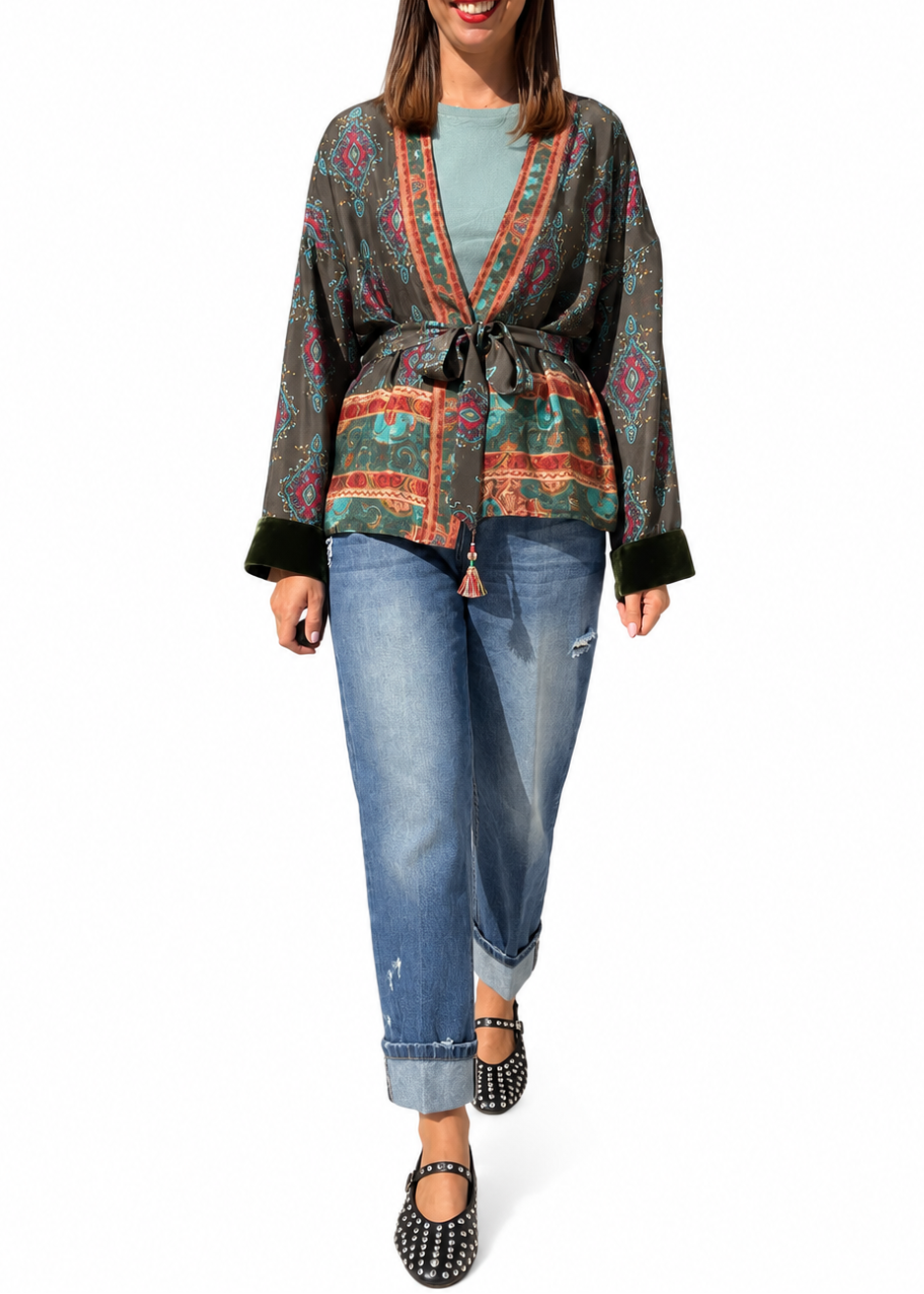 KIMONO VERDE CINTURA
