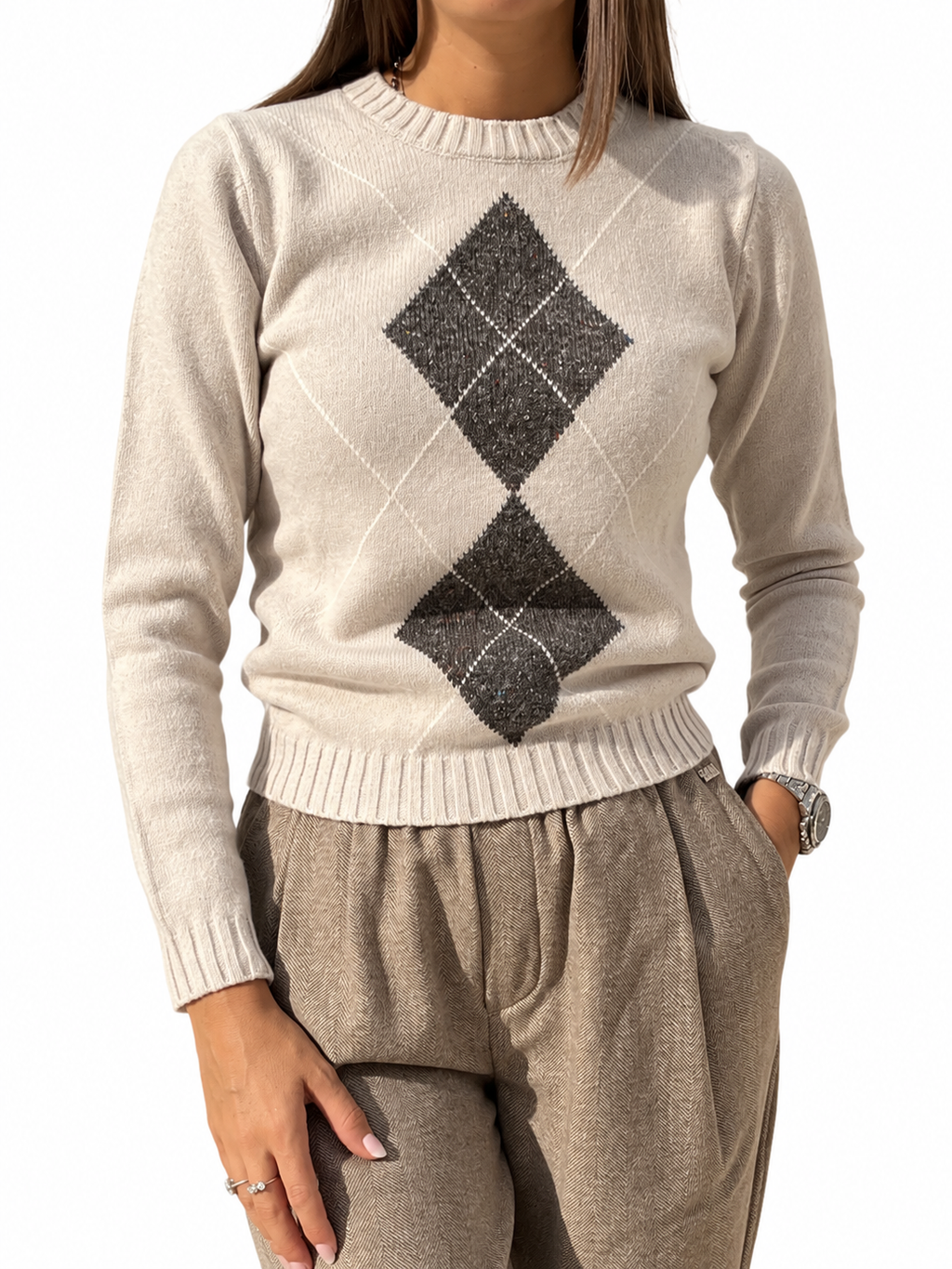 MAGLIONE GIROCOLLO ARGAYLE