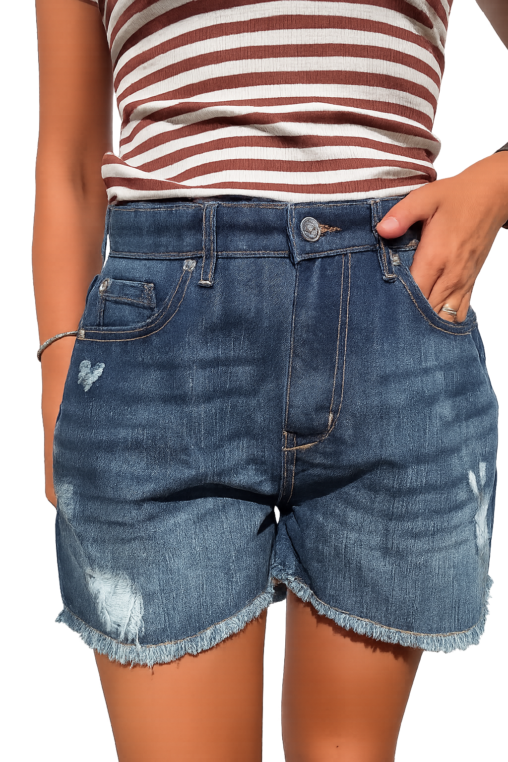SHORT IN DENIM DARK BLUE