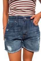 SHORT IN DENIM DARK BLUE