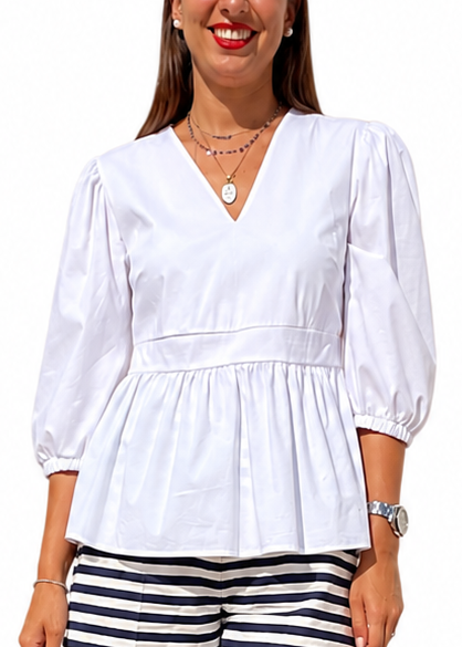 BLUSA POPELINE COTONE