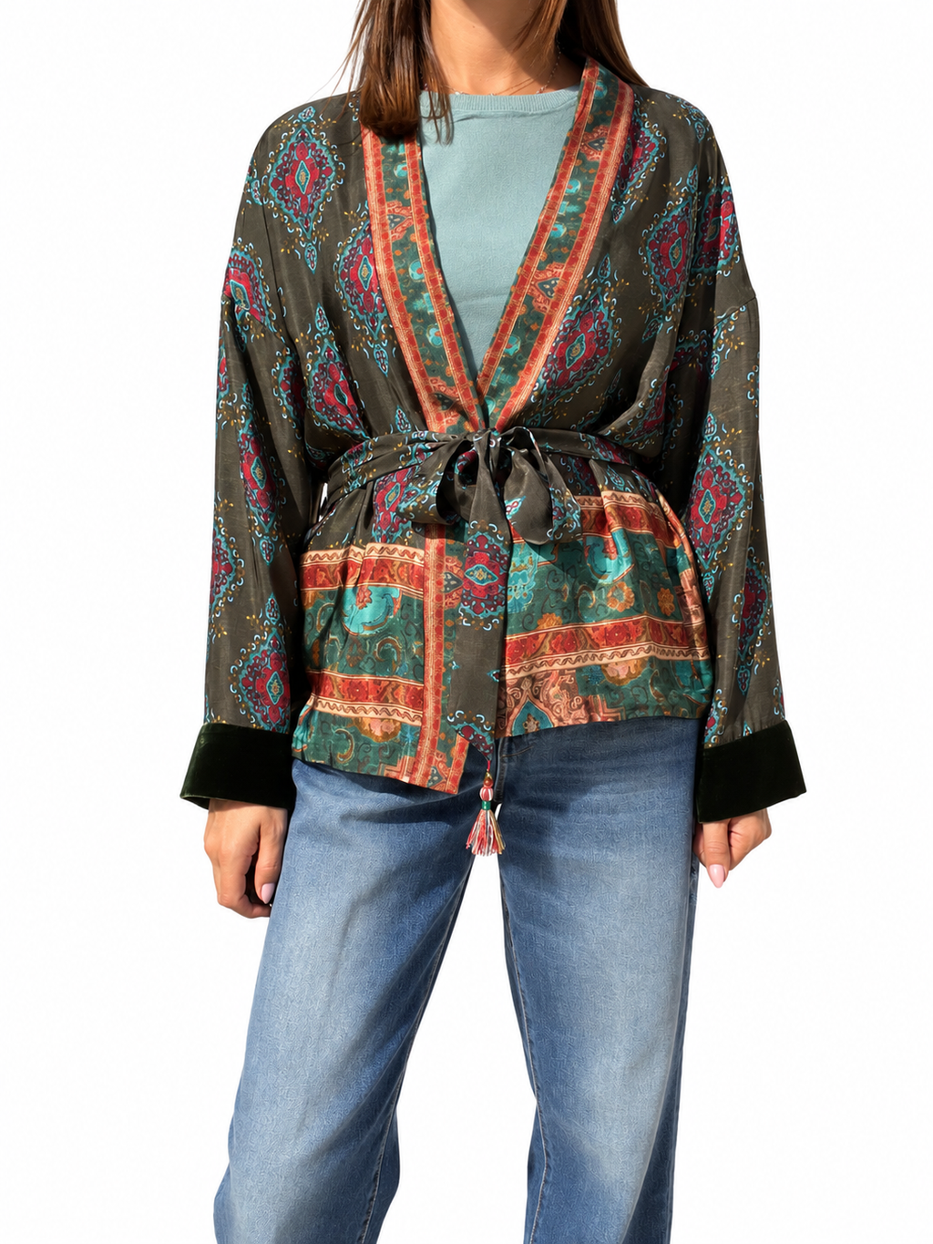 KIMONO VERDE CINTURA