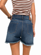 SHORT IN DENIM DARK BLUE