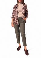 CAMICIA FLANELLA QUADRO MORO/BORDEAUX