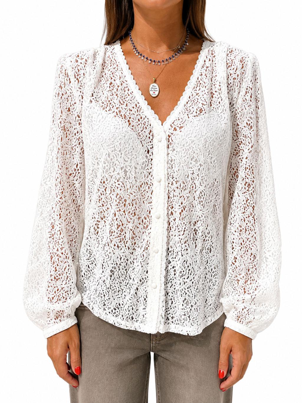 CAMICIA PIZZO AURORA