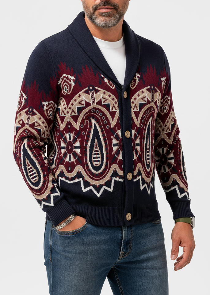 CARDIGAN PAISLEY