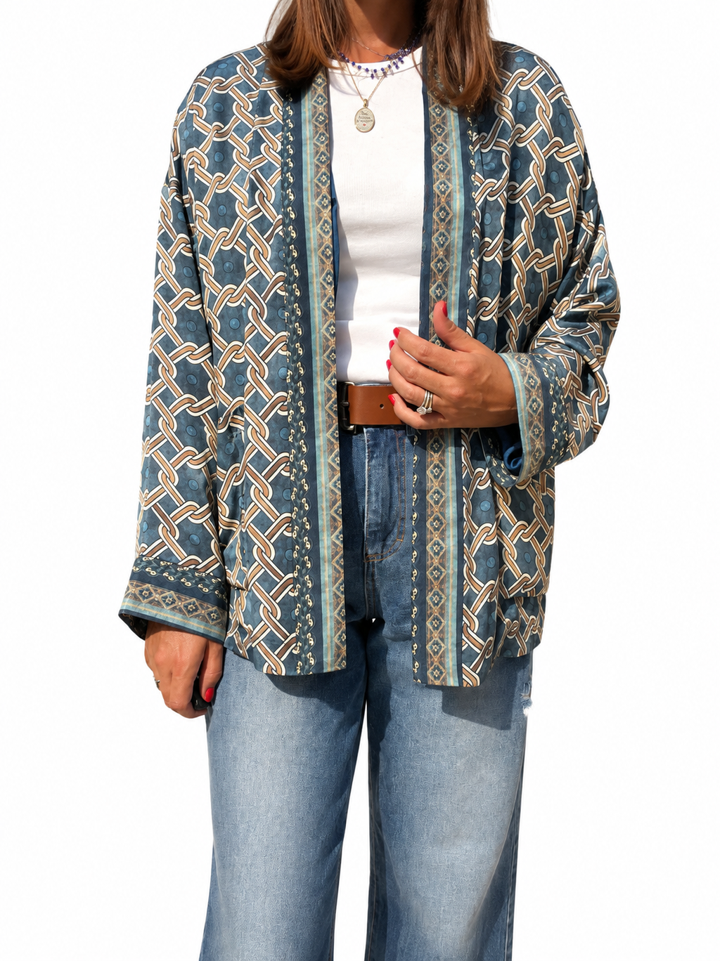 GIACCA KIMONO BLU