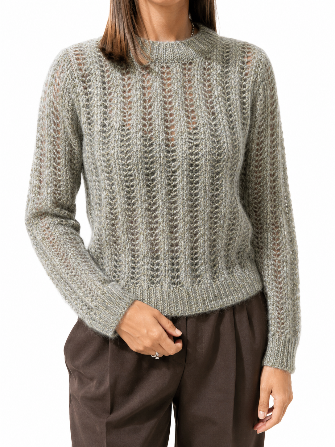 MAGLIONE TRECCE LUREX