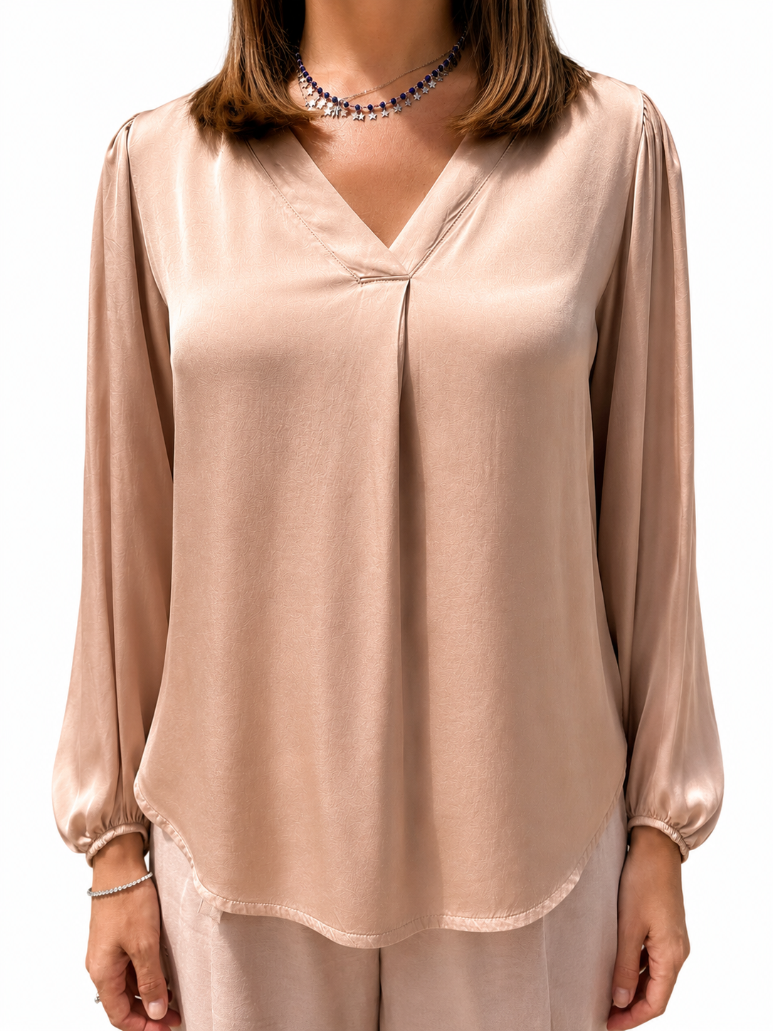 BLUSA SCOLLO V RASO
