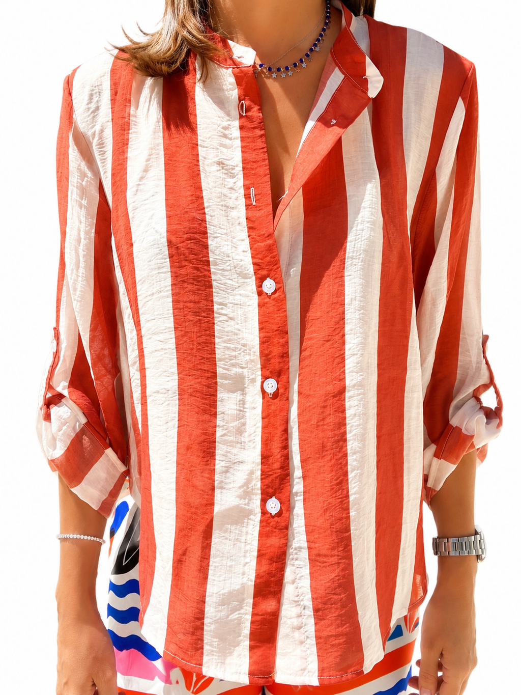 CAMICIA REGIMENTAL ARANCIO/PANNA