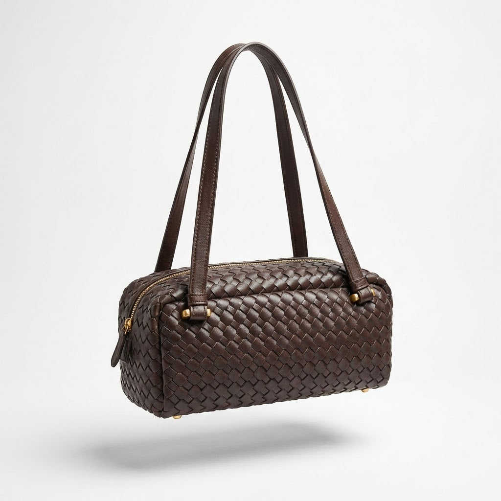 BORSA PELLE INTRECCIATA