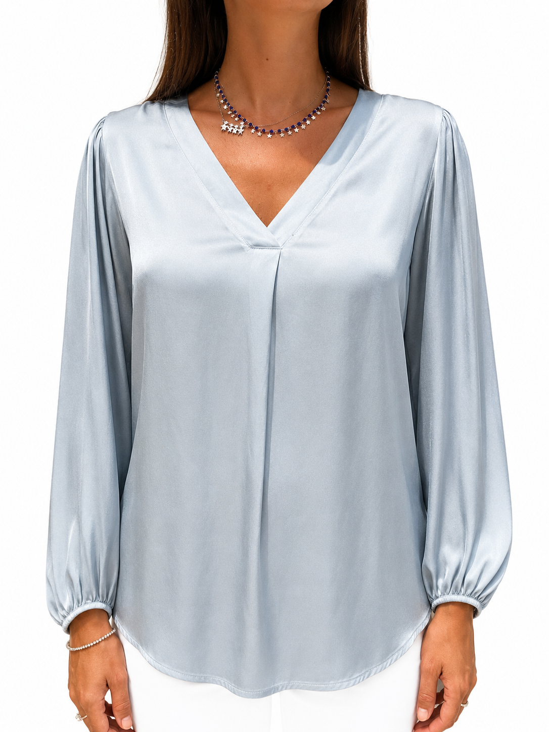 BLUSA SCOLLO V RASO