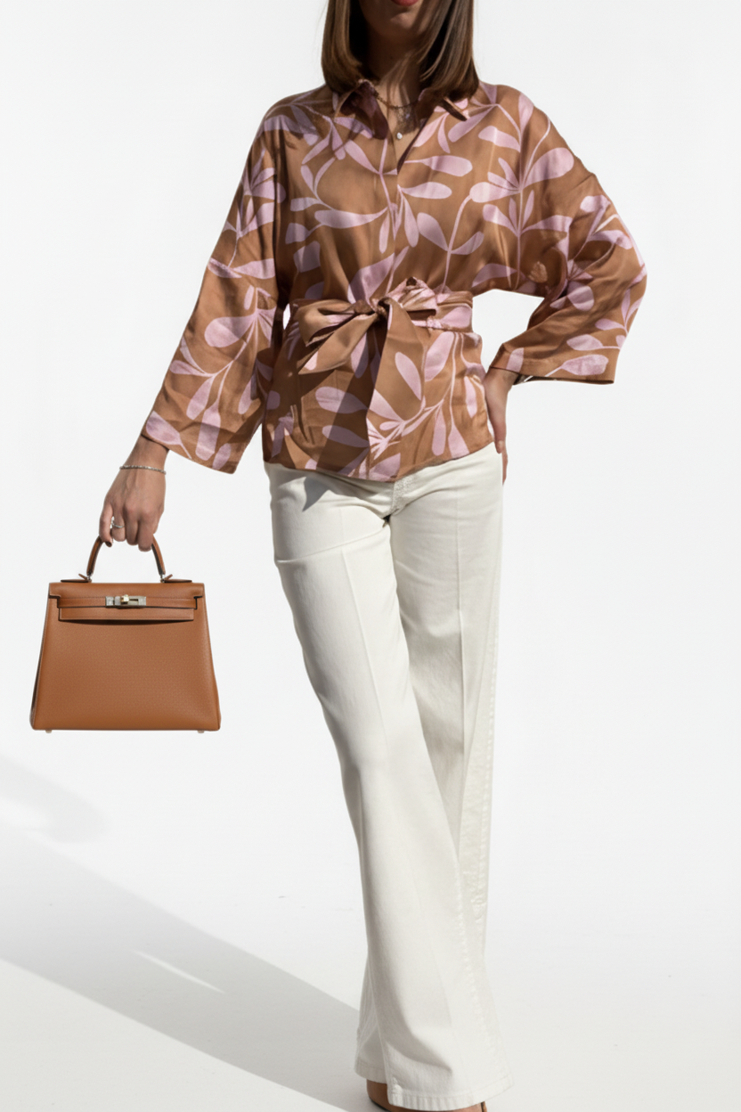 CAMICIA IN 100% RASO DI VISCOSA