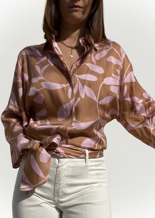 CAMICIA IN 100% RASO DI VISCOSA