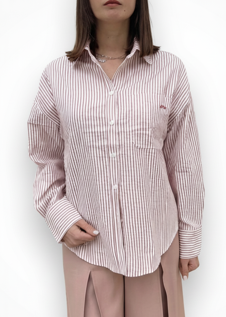 CAMICIA RIGHE VIPERA MAXI TASCHINO