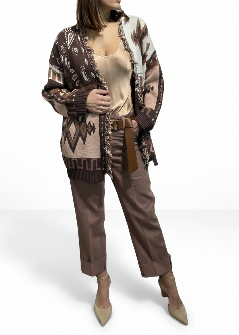 CARDIGAN PACHAMAMA MARRONE