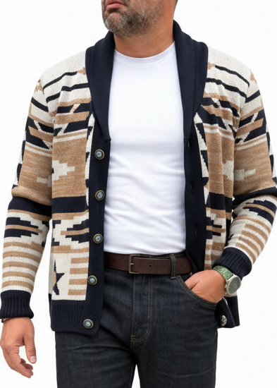 CARDIGAN AZTECO BOB
