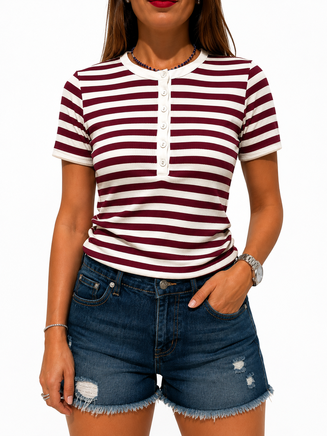 TSHIRT SERAFINO A RIGHE