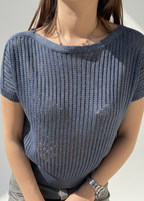 MAGLIA TRAFORATA MEZZA MANICA
