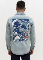 GIACCA OVER SHIRT DENIM PATCH