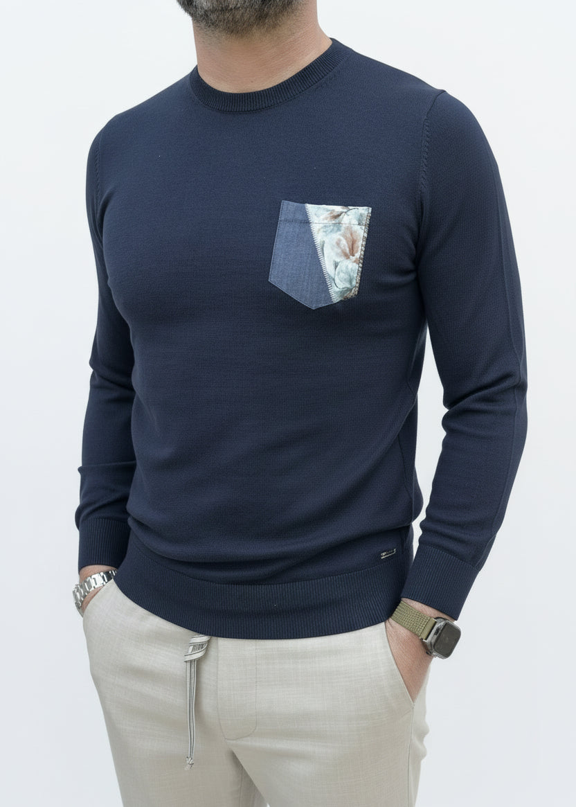 MAGLIONE COTONE CON TASCHINO