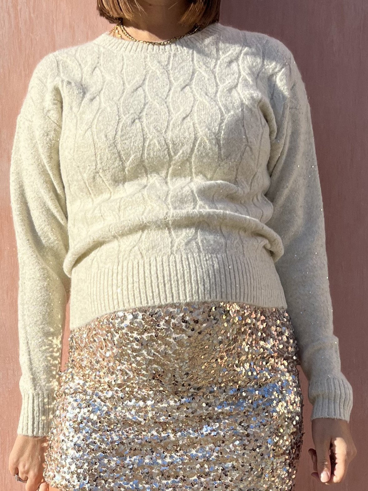 MAGLIONE TRECCIA LUREX
