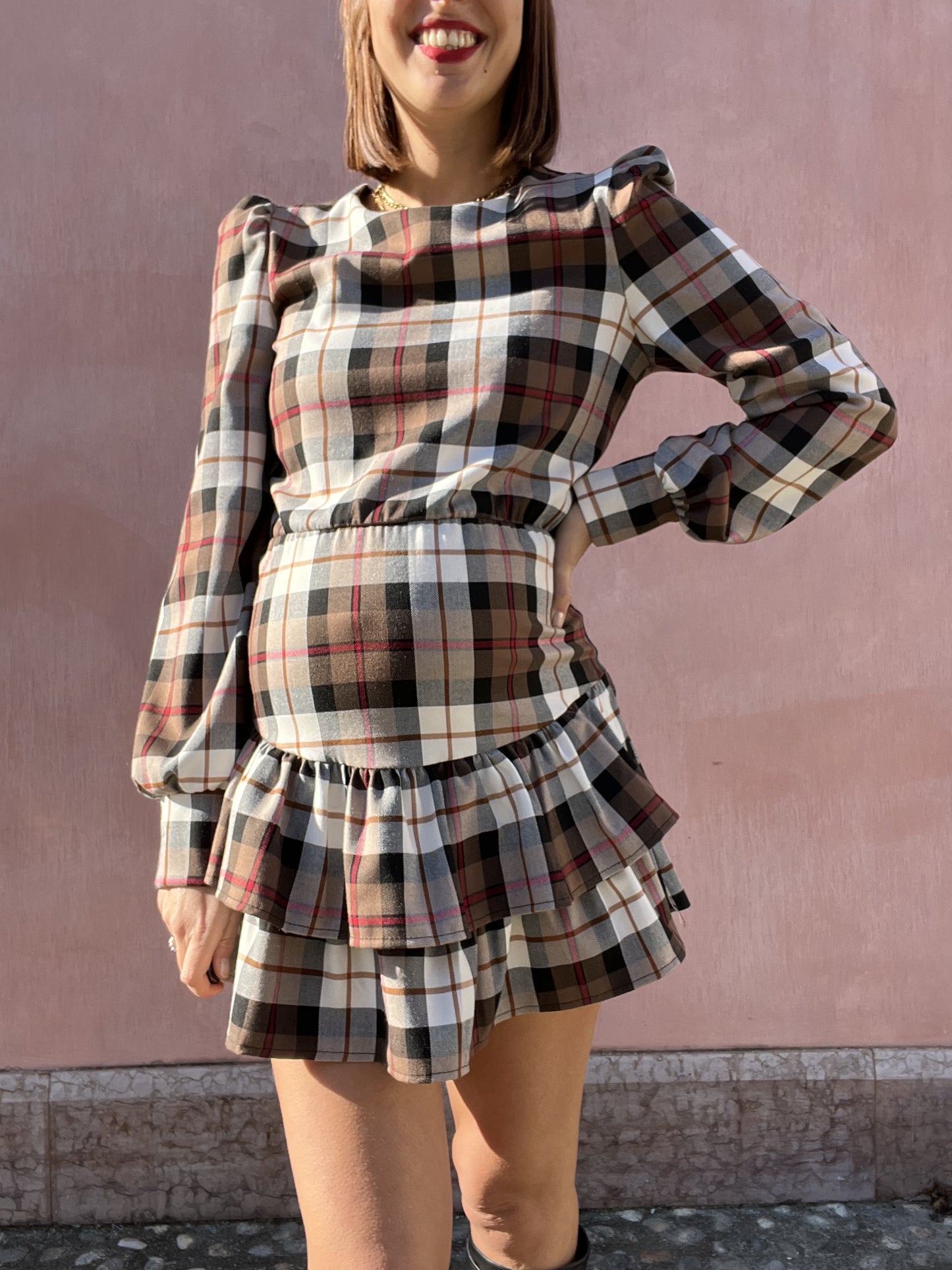 ABITO CORTO TARTAN