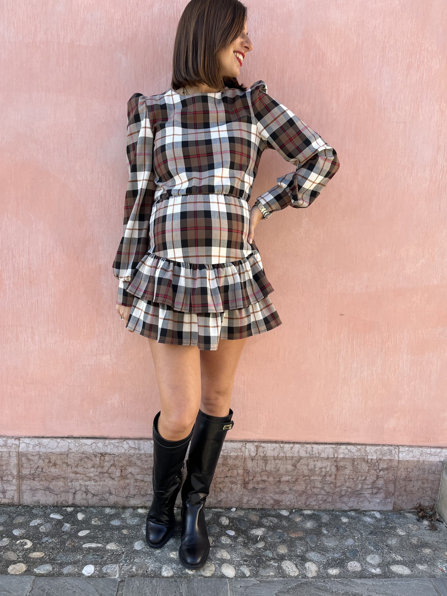 ABITO CORTO TARTAN