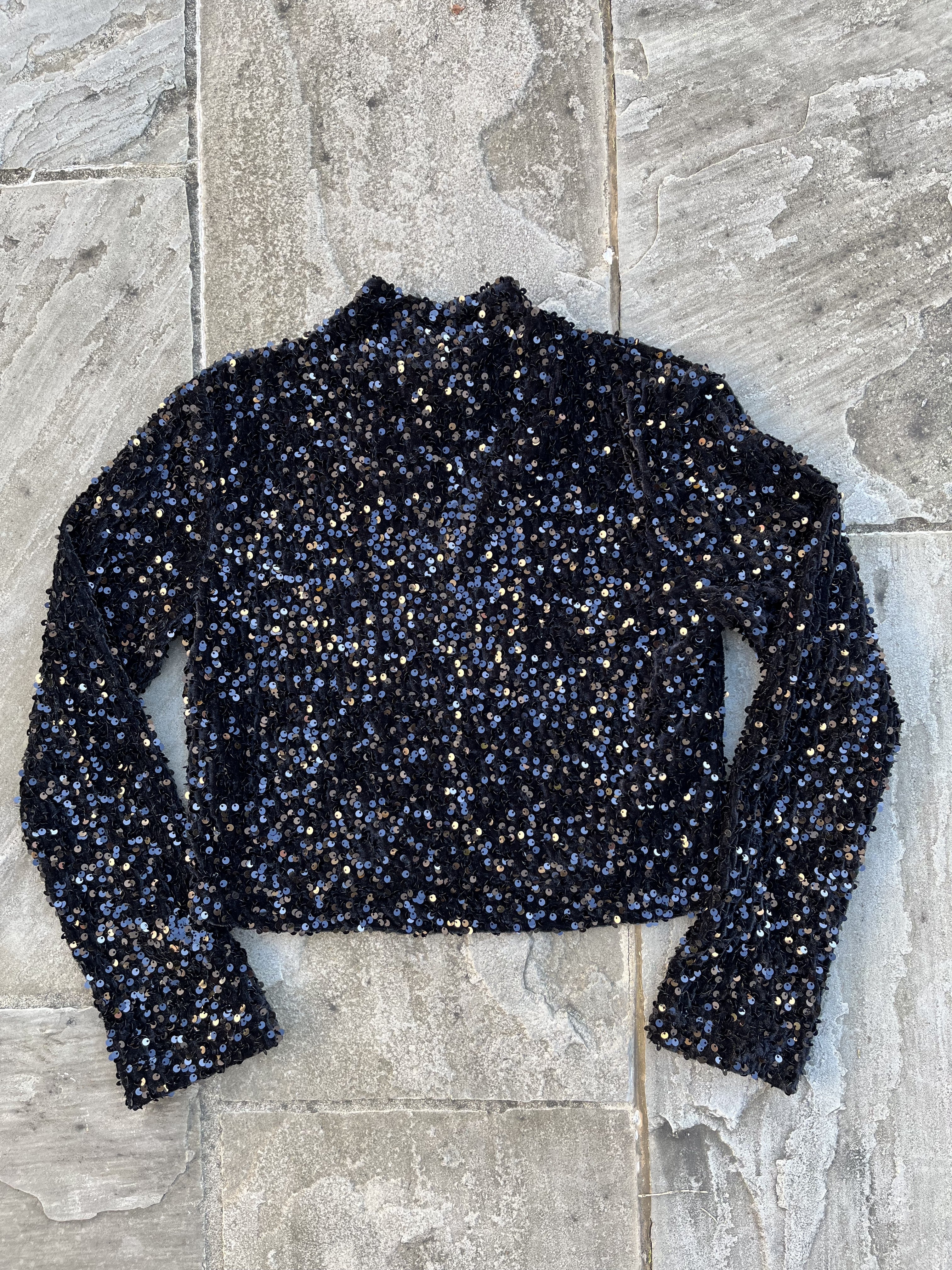 BLUSA CROP PAILETTES