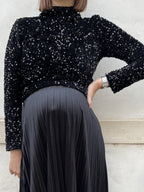 BLUSA CROP PAILETTES