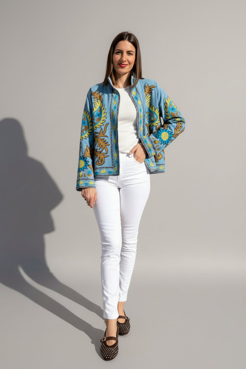 KIMONO RICAMATO COTONE