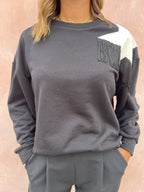 FELPA GIROCOLLO STAR FRANGE