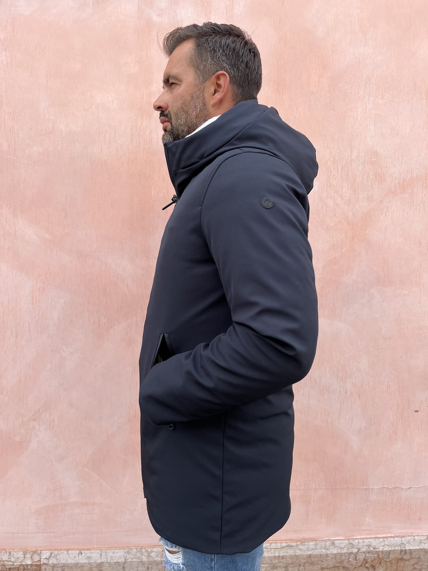 MAN COAT LUNGO