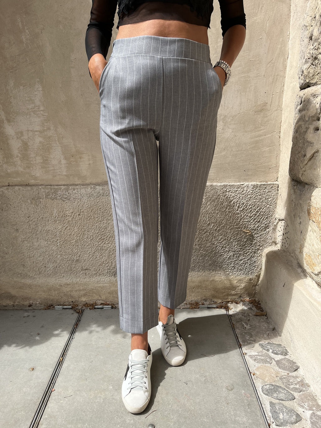 PANTALONE GESSATO ABITO