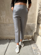 PANTALONE GESSATO ABITO