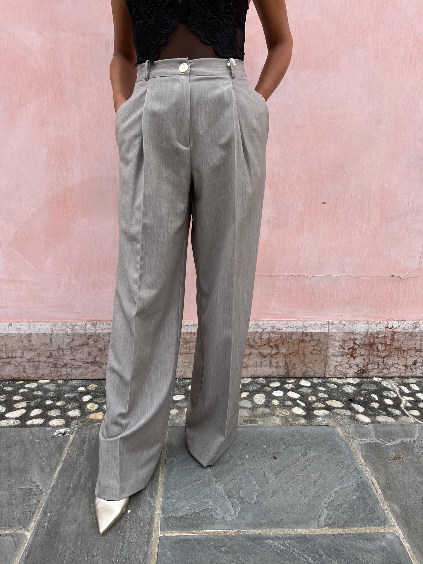 PANTALONE ABITO CON SPACCHI