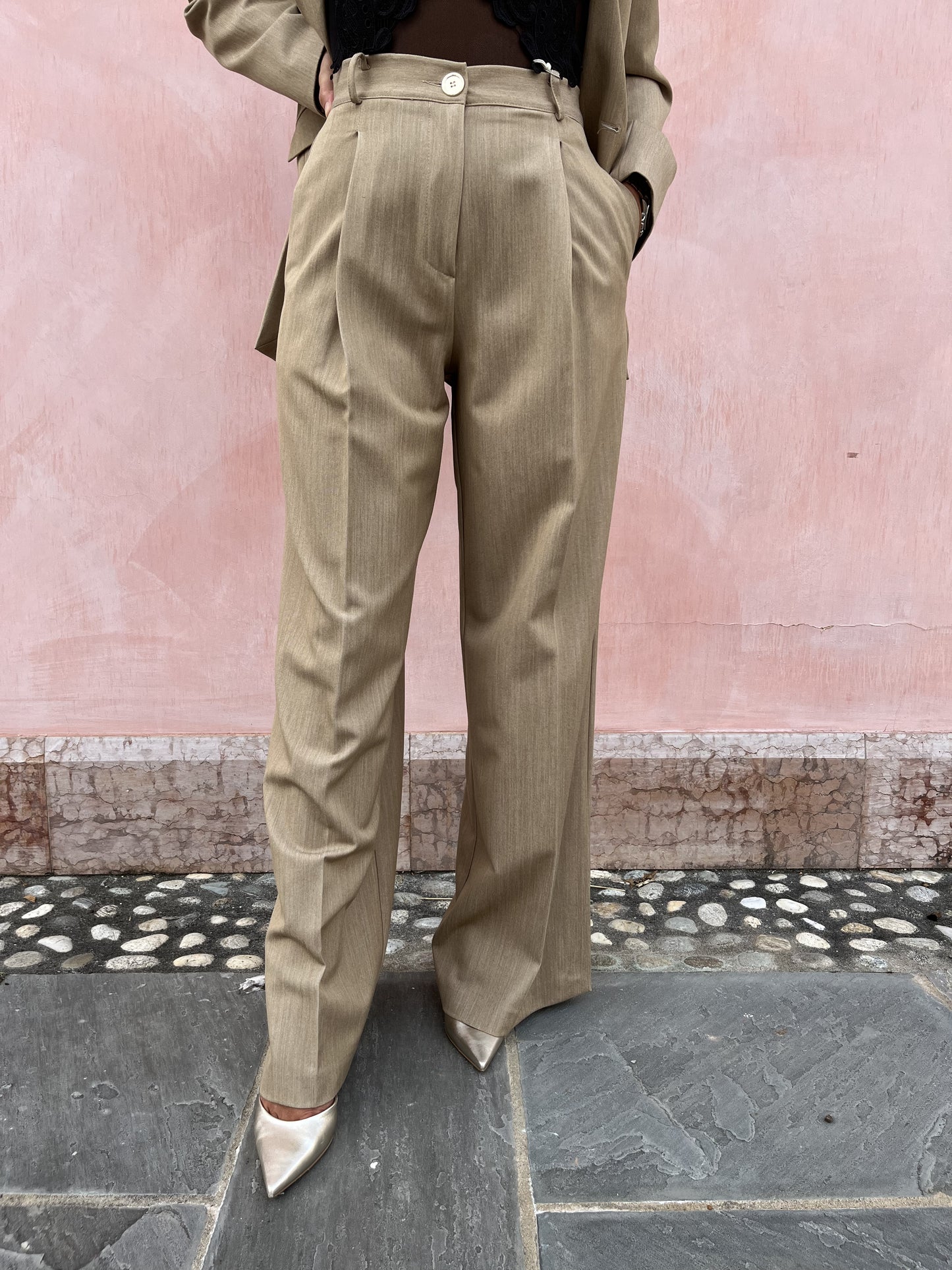 PANTALONE ABITO CON SPACCHI