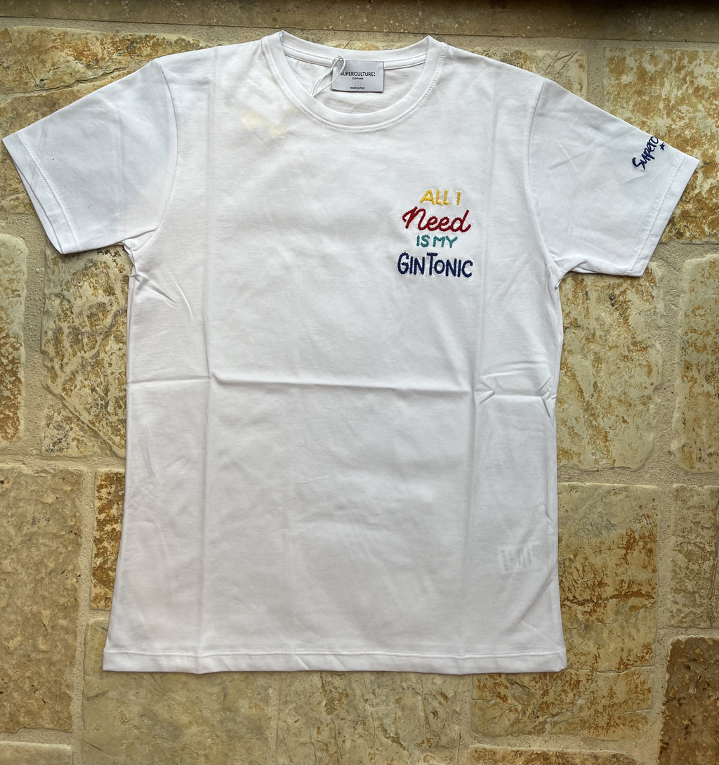 TSHIRT UOMO "ALL I NEED IS MY GIN TONIC"