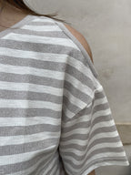 TSHIRT SPALLA APERTA LUREX