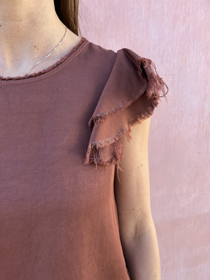 TSHIRT ROUGE MANICA DIXIE