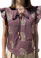 CAMICIA SMANICATA RICAMI