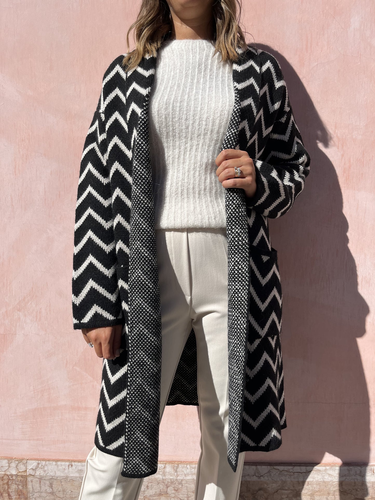 CAPPOTTO JACQUARD CHEVRON