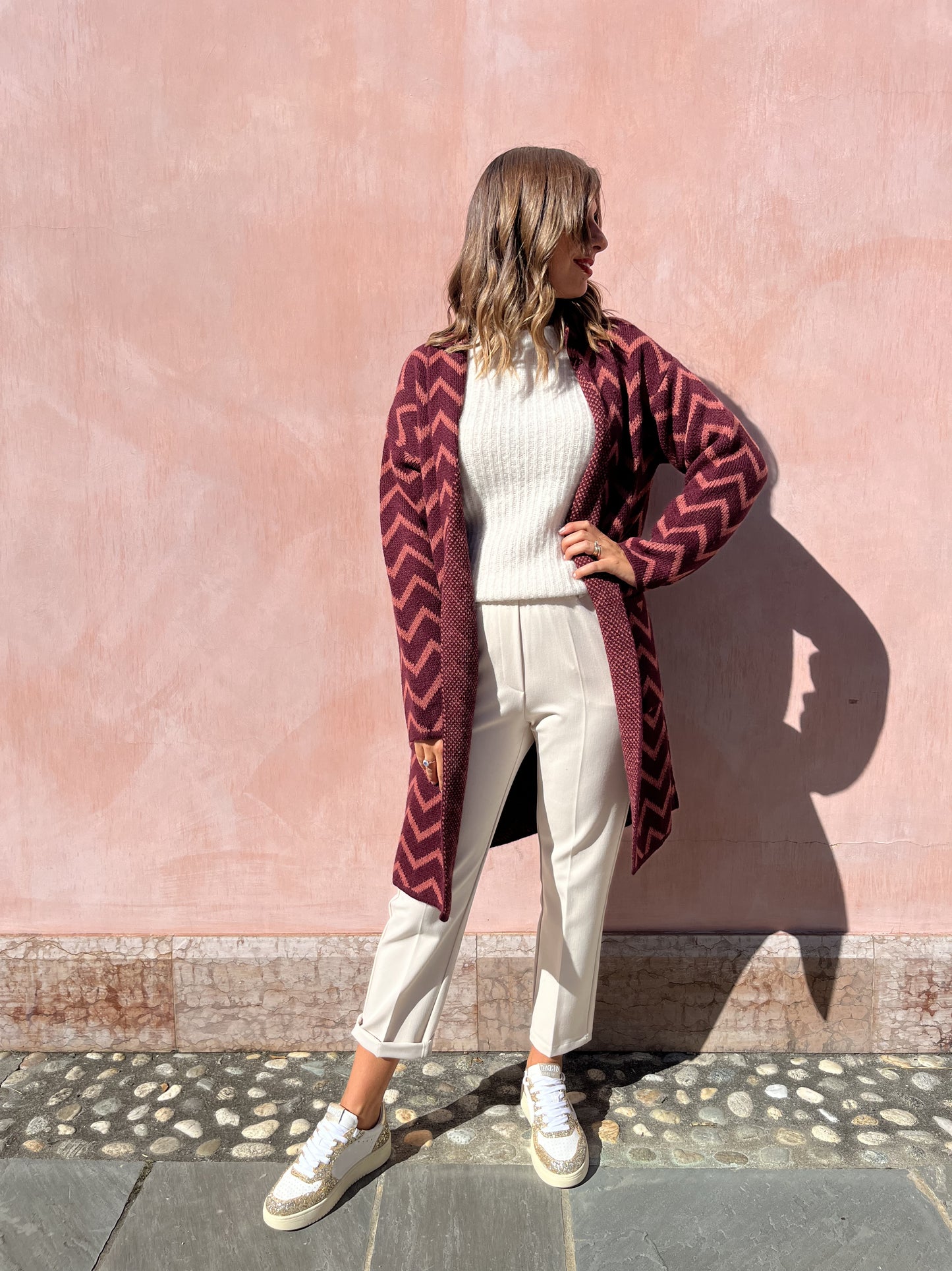 CAPPOTTO JACQUARD CHEVRON