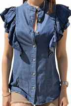 CAMICIA SMANICATA CHAMBRAY