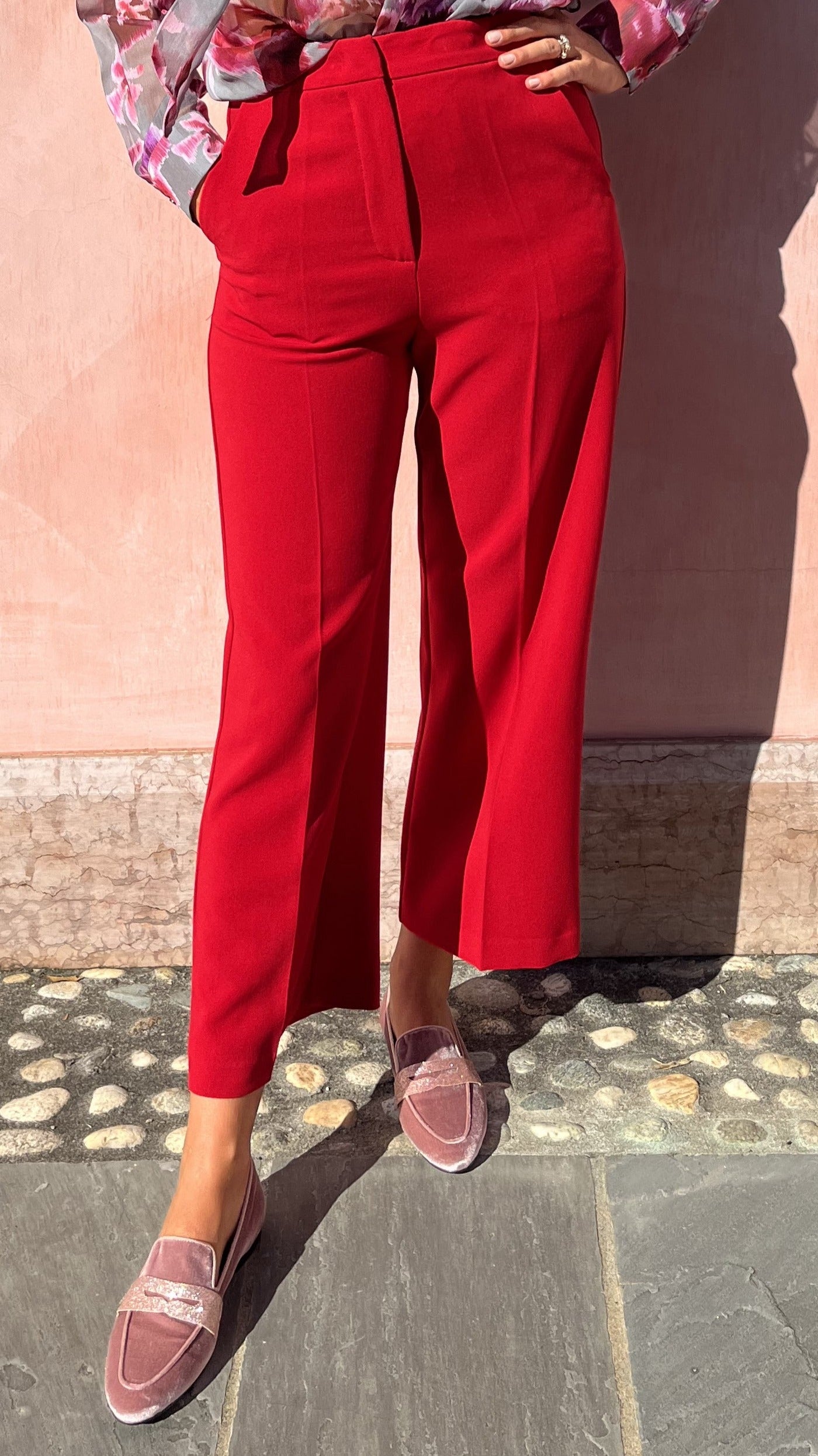 PANTALONE COULOTTE IN CADY CREPE