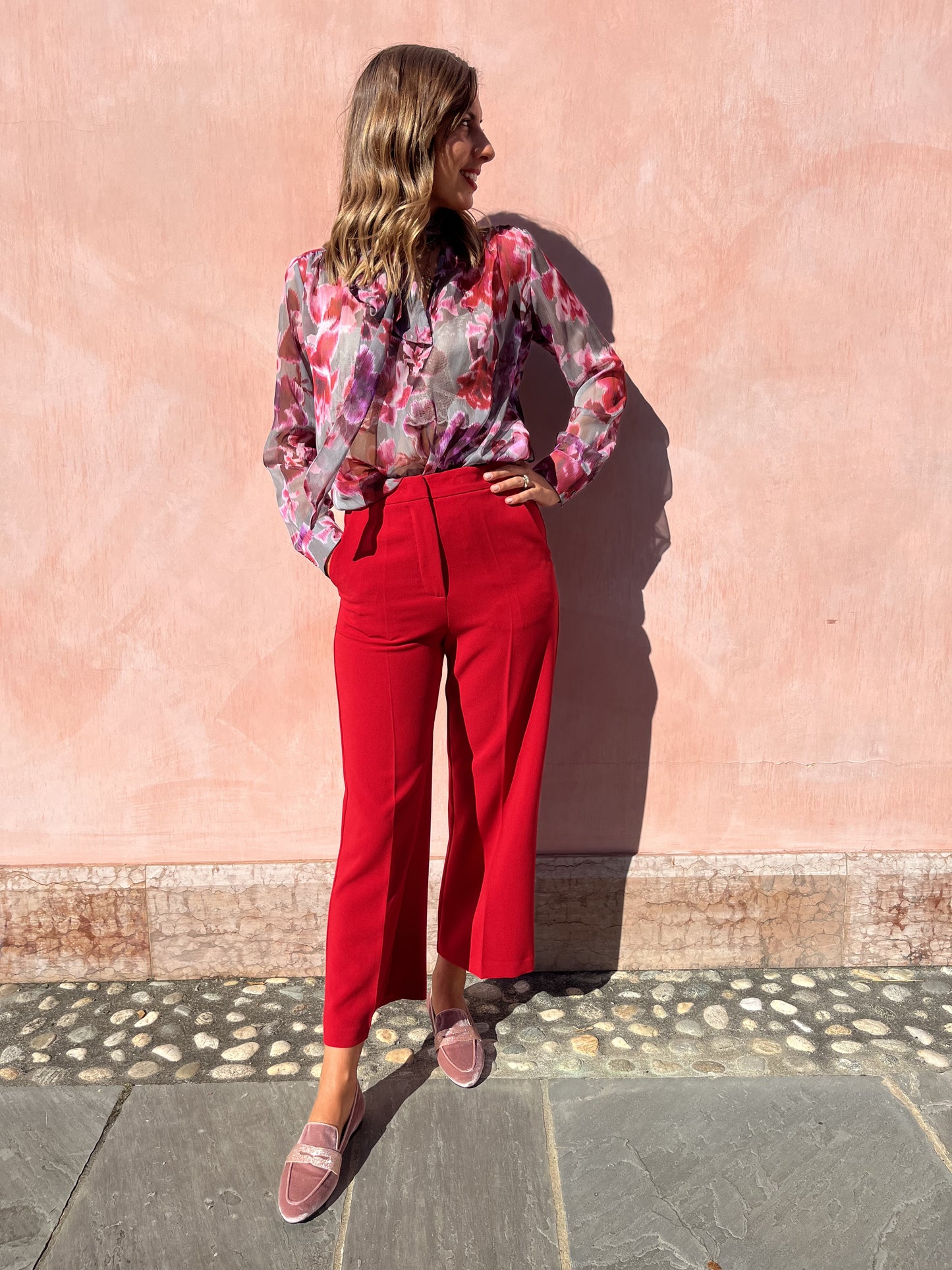 PANTALONE COULOTTE IN CADY CREPE