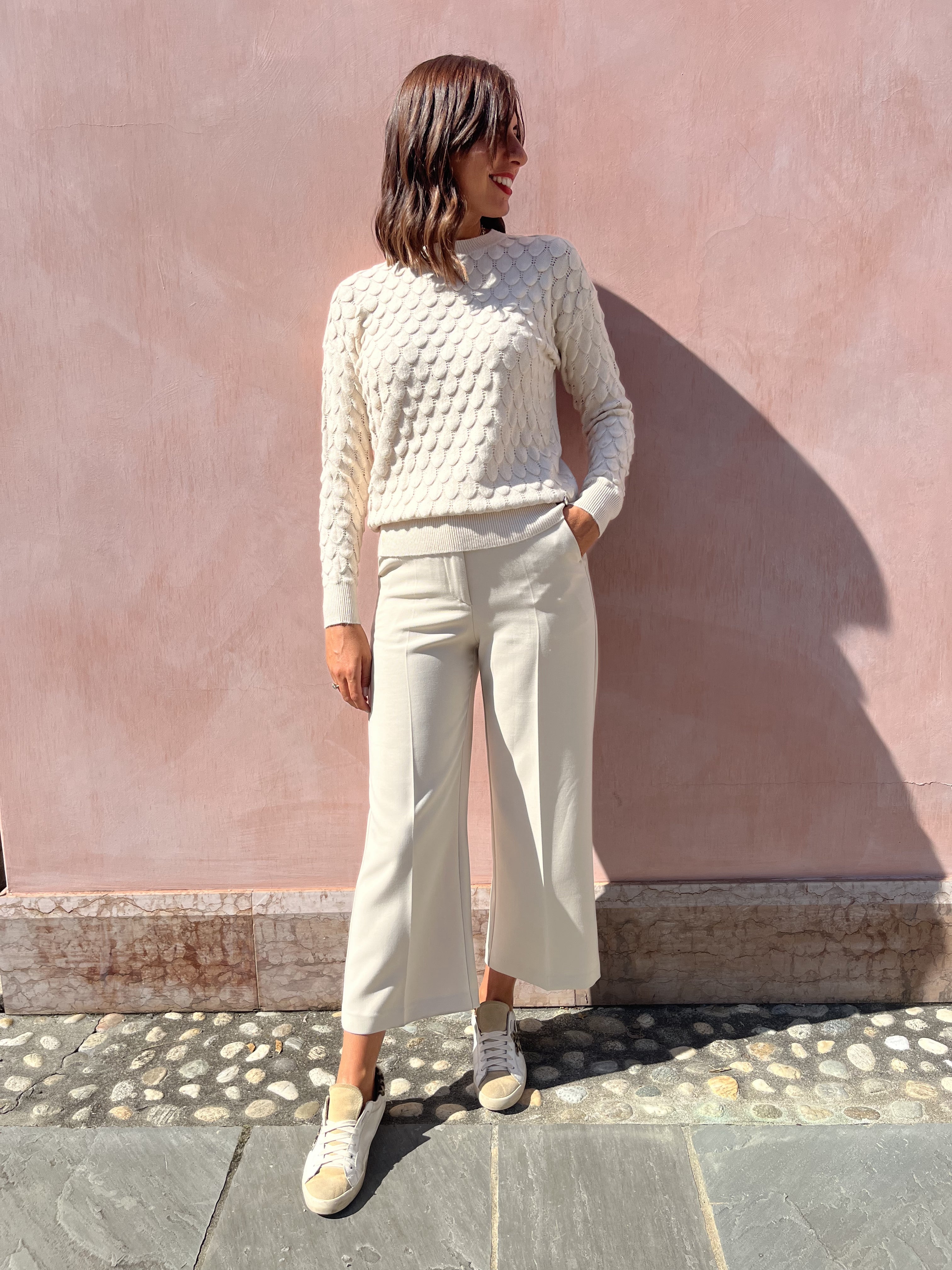 PANTALONE COULOTTE IN CADY CREPE