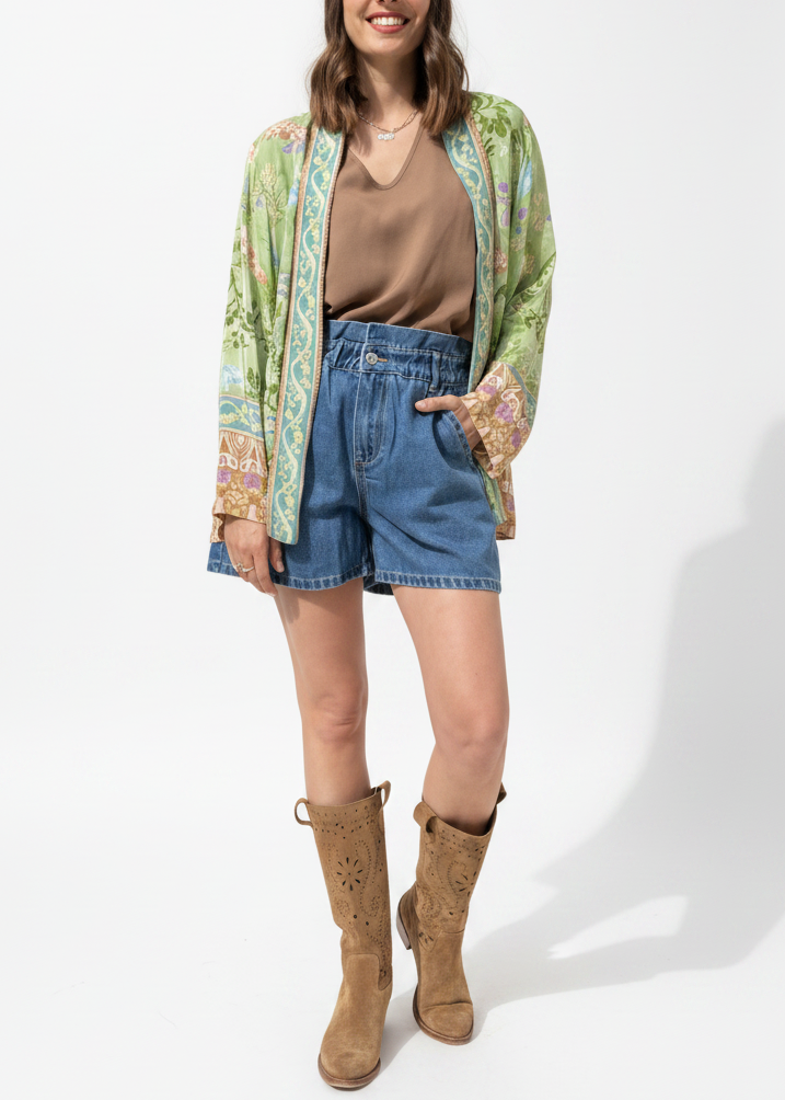 KIMONO LAILA VERDE CORTO